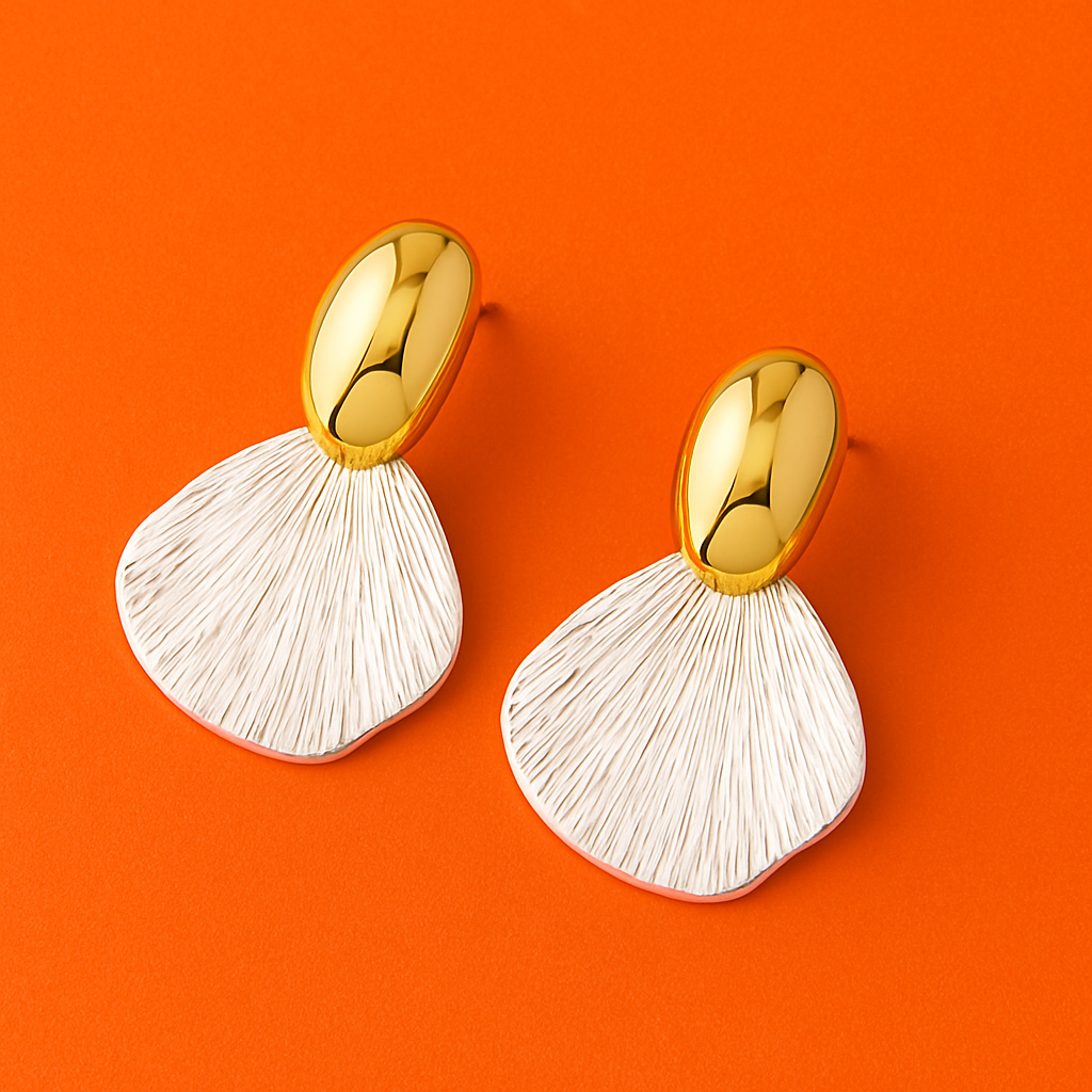 Golden Fan Studs