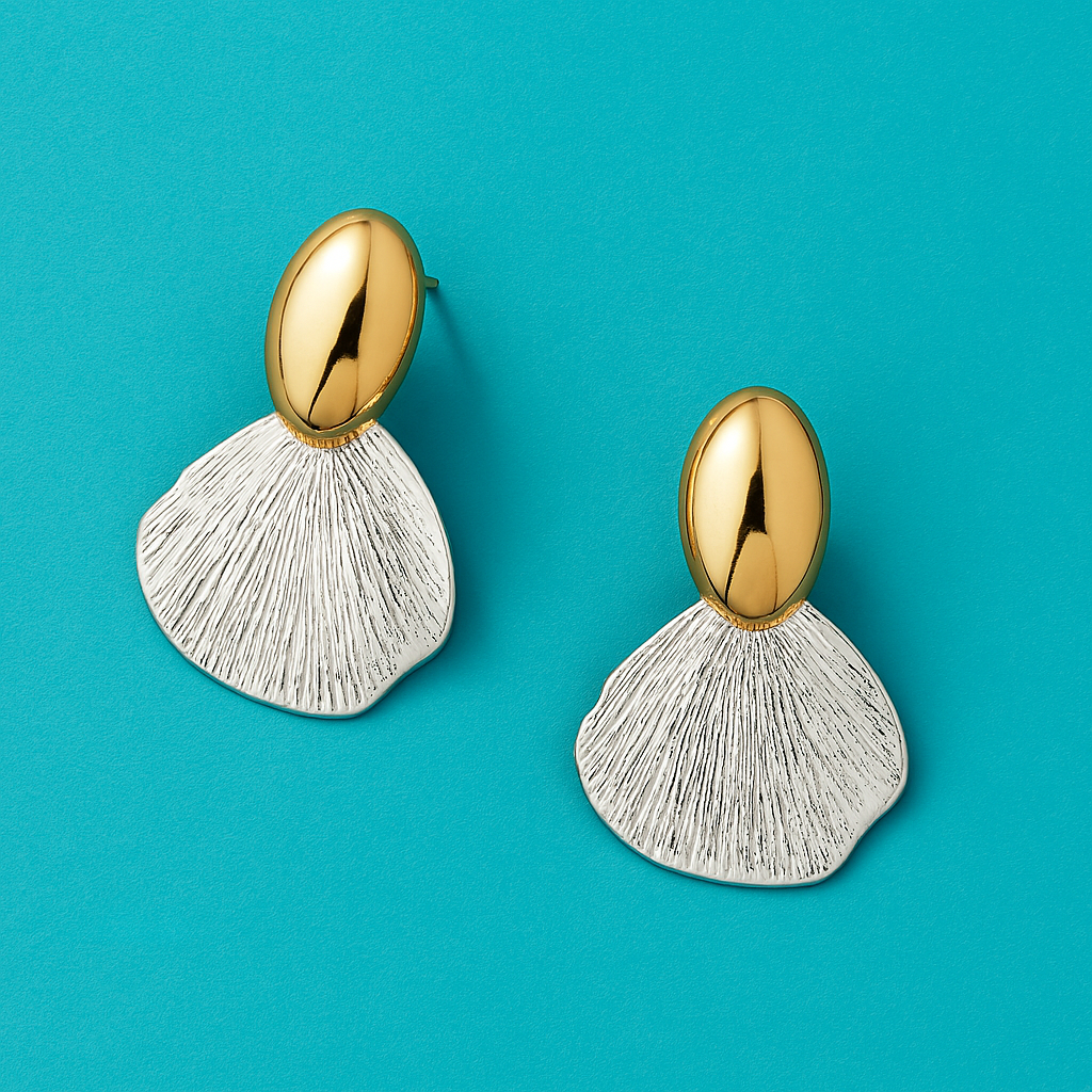 Golden Fan Studs