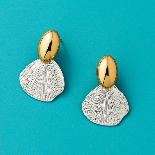 Golden Fan Studs